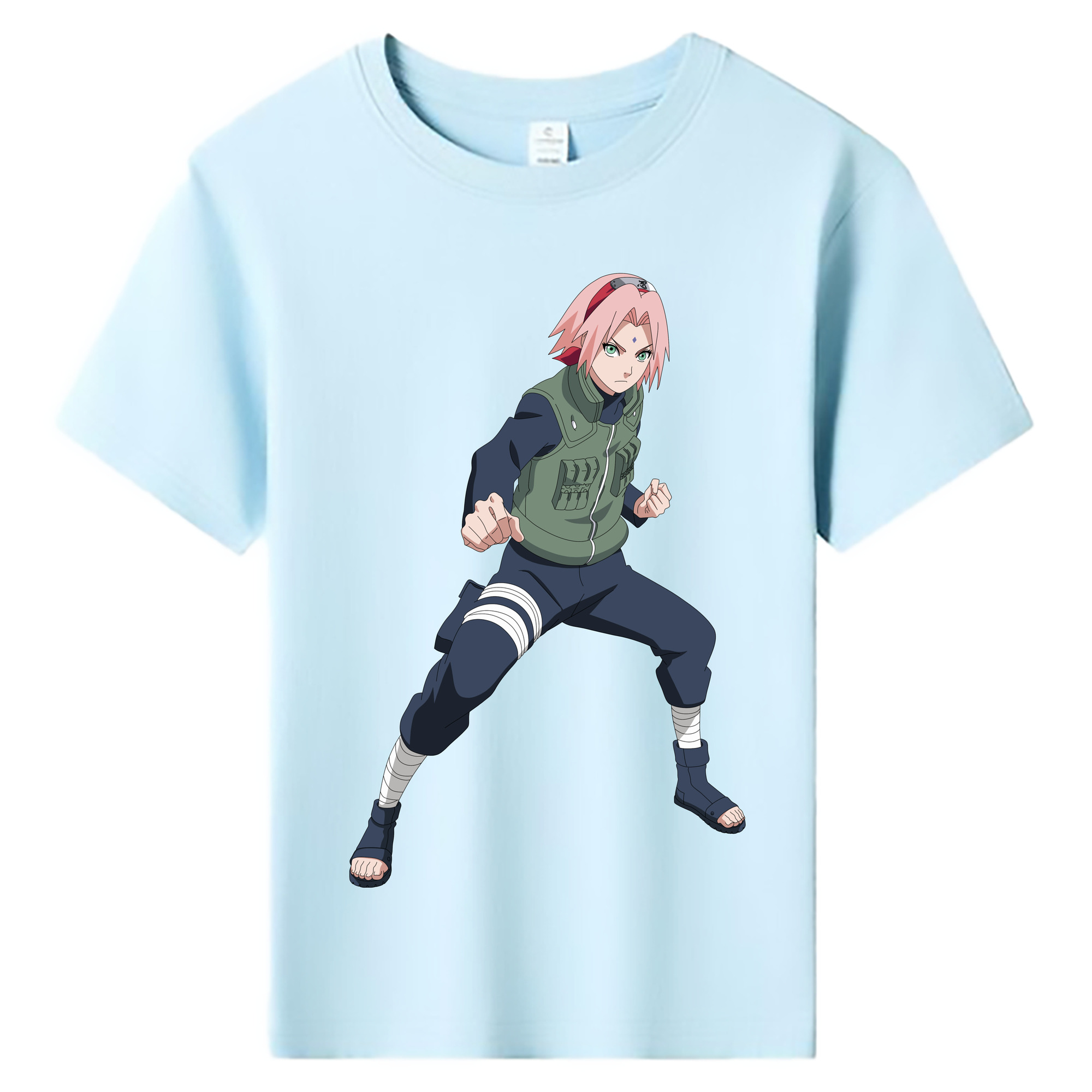 （画像用） NARUTO -ナルト- 春野サクラ Haruno Sakura 綿100％キッズTシャツ（フロントプリント）